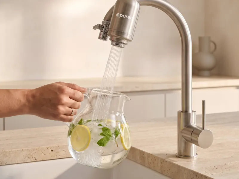 Gefiltertes Wasser, direkt aus Ihrem Hahn.
